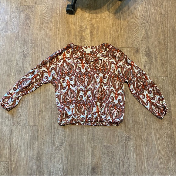 Michael Kors Patterned Silky Long Sleeve - Picture 3 of 5